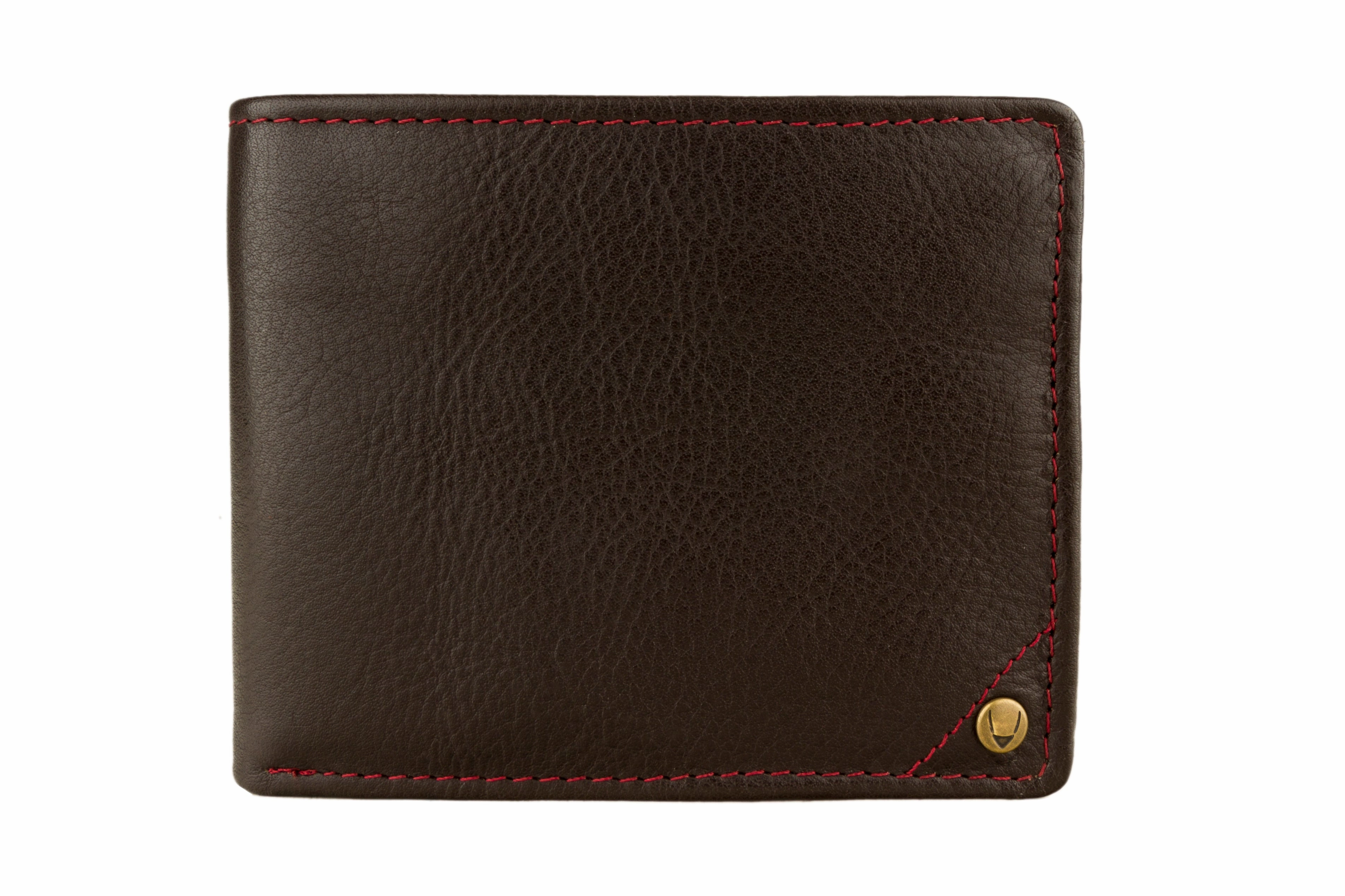 Hidesign Angle Stitch Leather Multi-Compartment Leather Wallet Brown Clearance Blowout