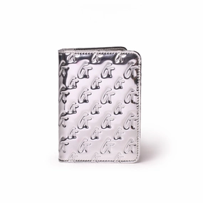 Metallic Monogram Passport Holder - Metallic Silver Shop the Best Deals