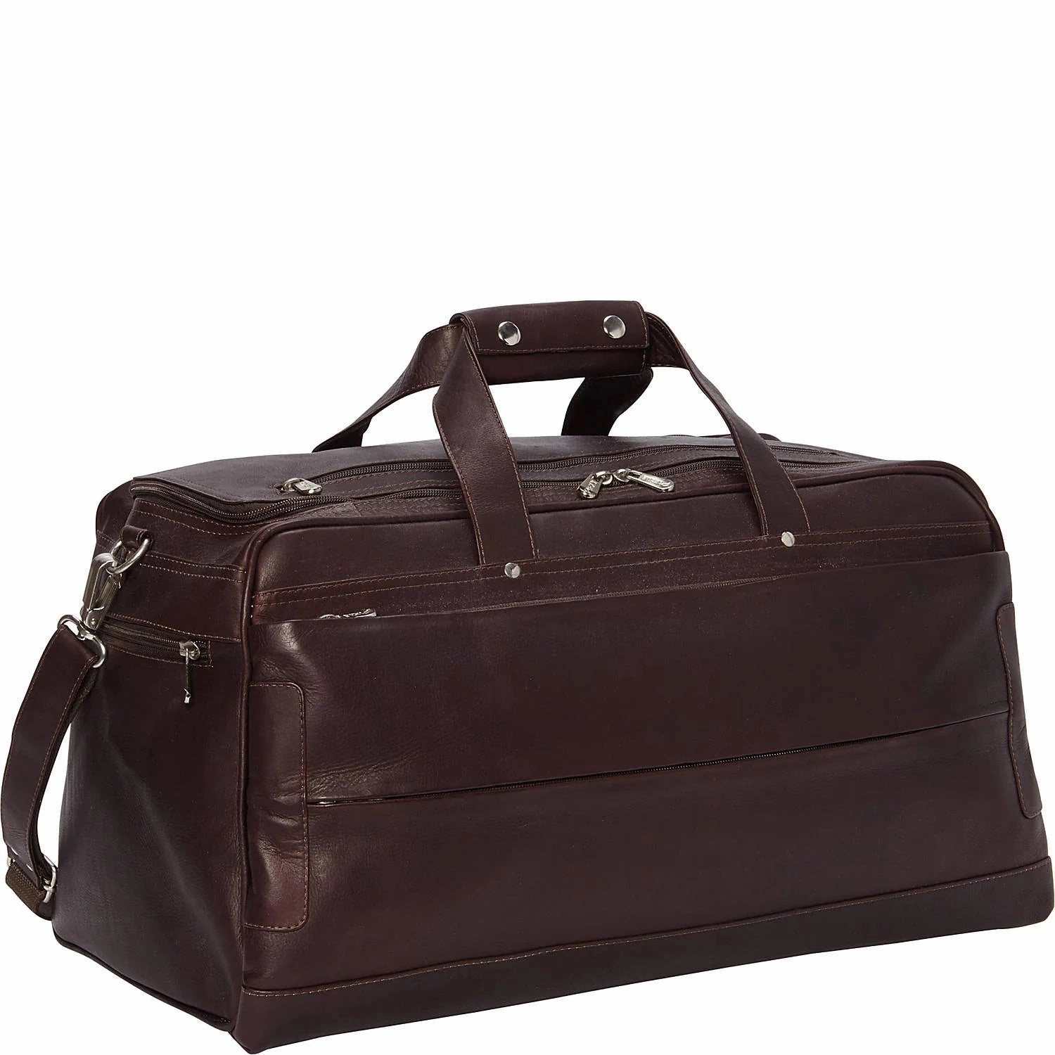 Piel Leather Hidden Pocket Carry On Duffle Bag Surprise Offer Now