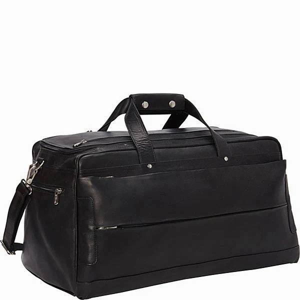 Piel Leather Hidden Pocket Carry On Duffle Bag MustShop Sale