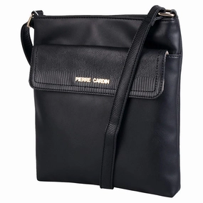 Pierre Cardin Londi Textured Trim Crossbody | Black Hot Deals Today GiftWorthy Sale