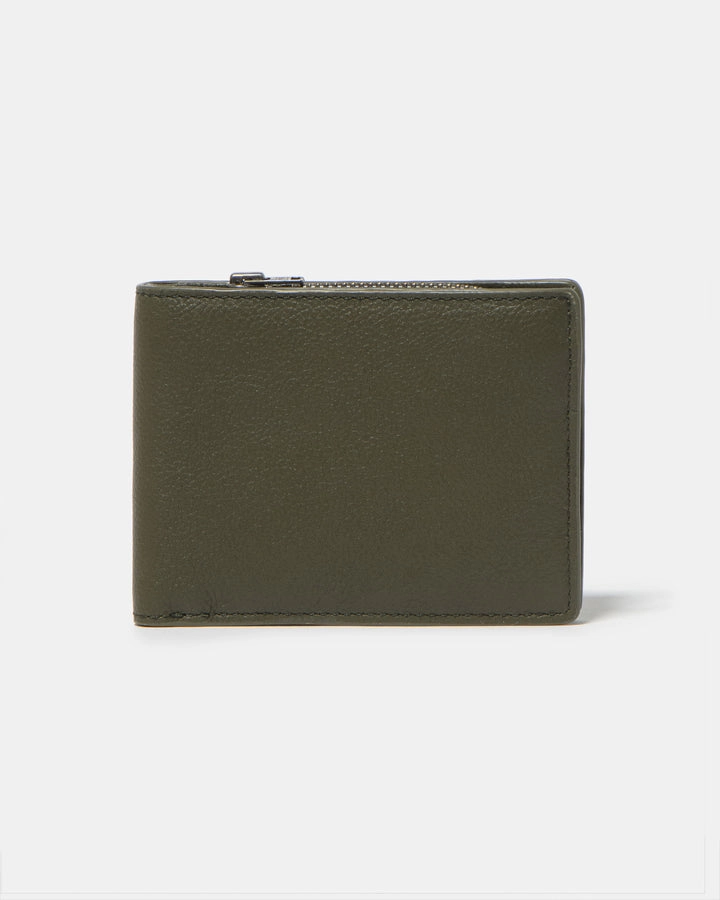 Stitch & Hide Leather James Bi-Fold Wallet Olive Green Flash Sale Alert