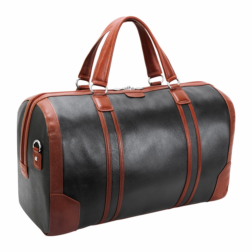 Mcklein 20" Leather Two-Tone Tablet Carry-All Duffel Instant Hot Deal
