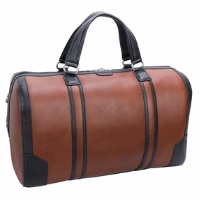 Mcklein 20" Leather Two-Tone Tablet Carry-All Duffel Hot Offer Event Clearance Sale Now