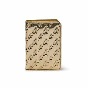 Metallic Monogram Passport Holder - Metallic Gold Special Online Offer