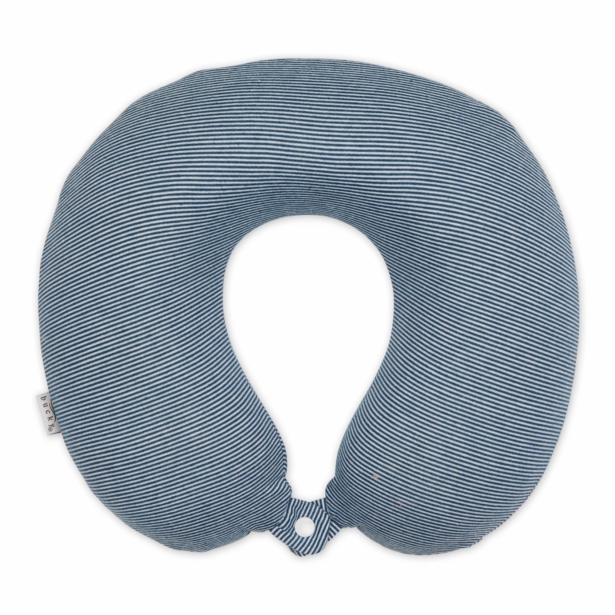 Daily Hot Deal Jersey Stripe - Memory Foam Neck Pillow - Navy Stripe