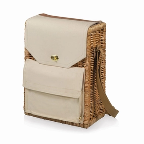 Barcelona Wine & Cheese Basket In Natural Willow With Tan Lining Flash Discount Today Best Deal Alert