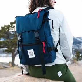 Todays Hot Savings Limited Stock Alert Topo Designs Rover Pack Classic Rucksack Backpack - Navy Blue