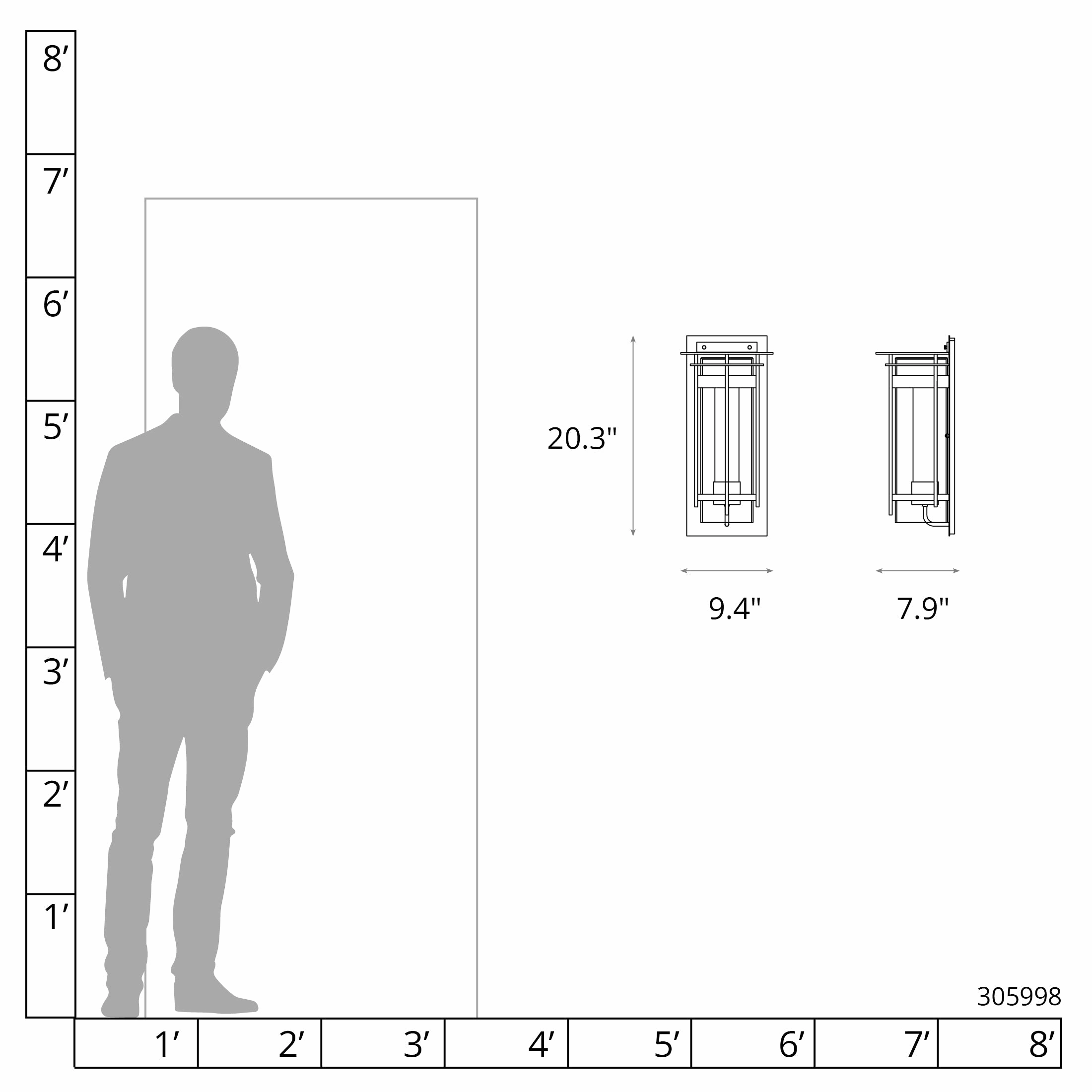 Torch Large Outdoor Sconce with Top PlateWeatherproof outdoor lighting
