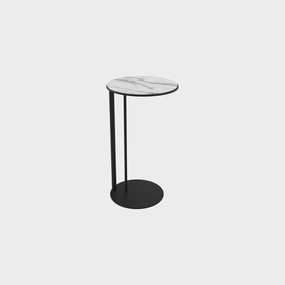 Toulon - Large Side Table In White Marble Ceramicoutdoor side table for patio furniture