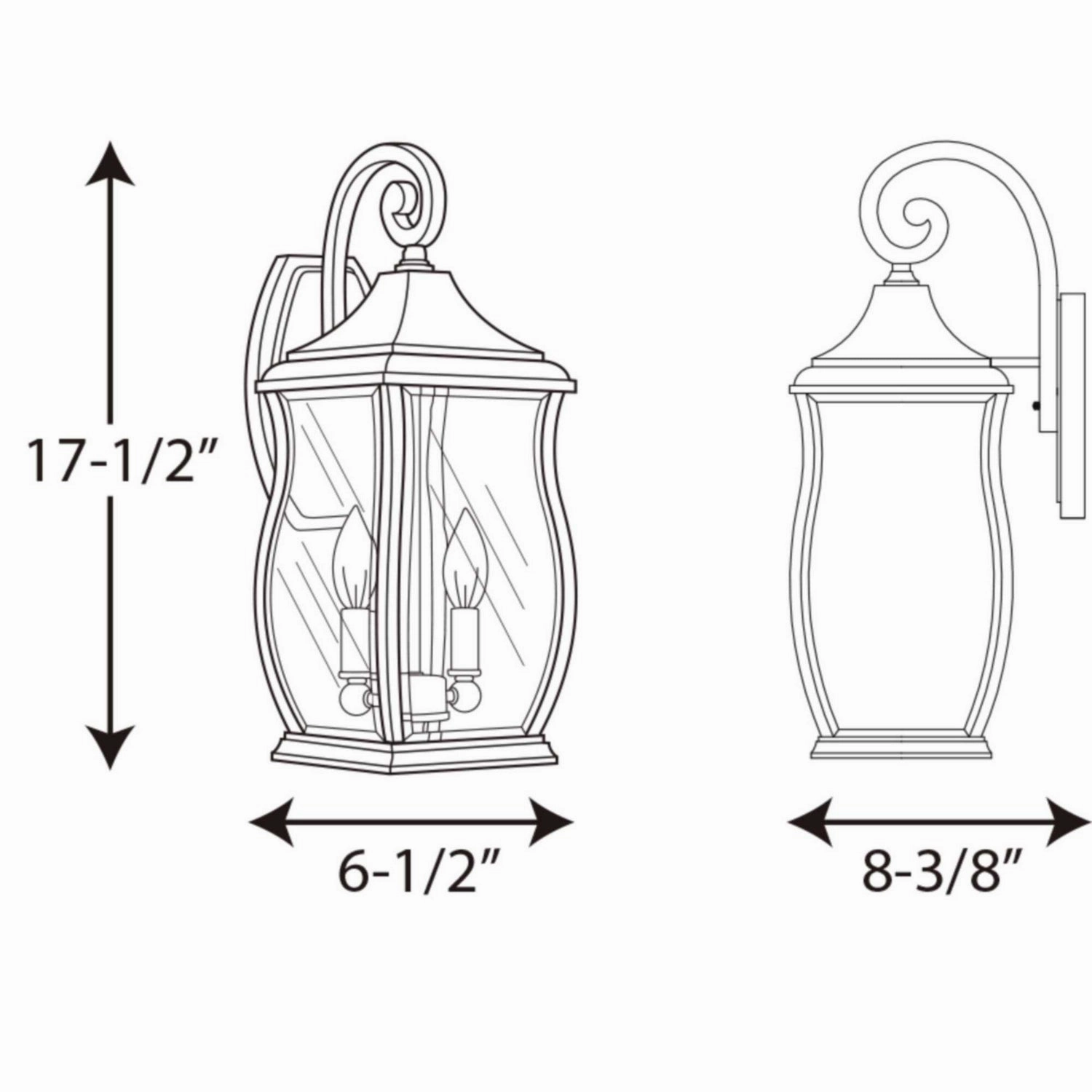 Township Two Light Wall Lantern Oil Rubbed Bronze