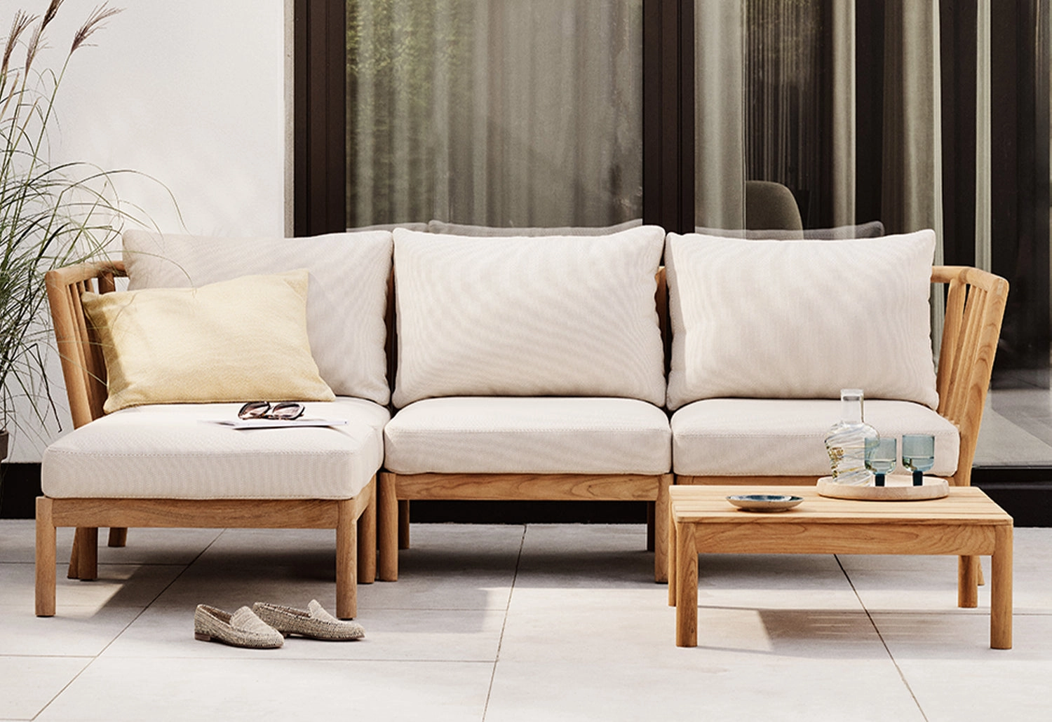 Tradition Three-Seater Sofa with Chaise Longueoutdoor patio furniture set