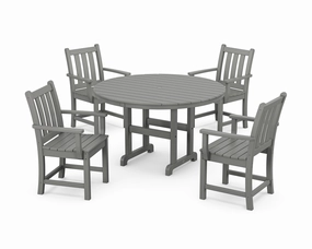 Traditional Garden 5-Piece Round Farmhouse Dining Setoutdoor patio furniture set