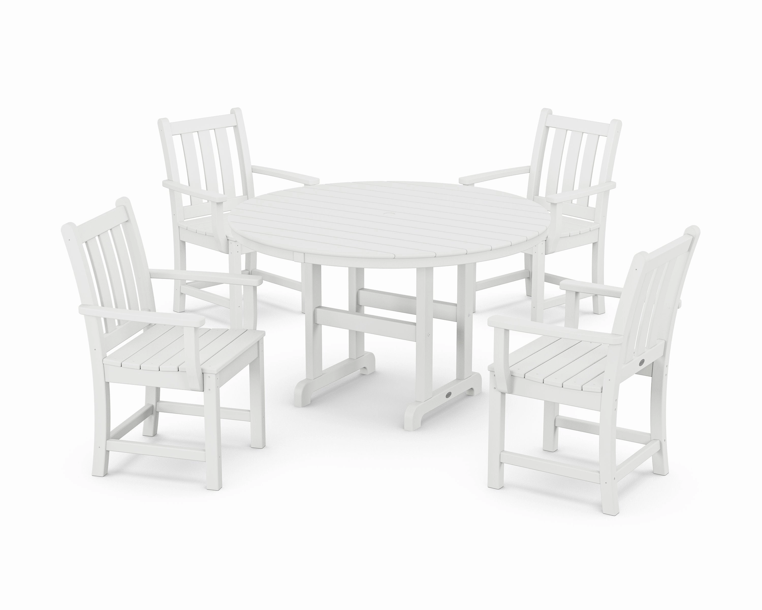 Traditional Garden 5-Piece Round Farmhouse Dining Set