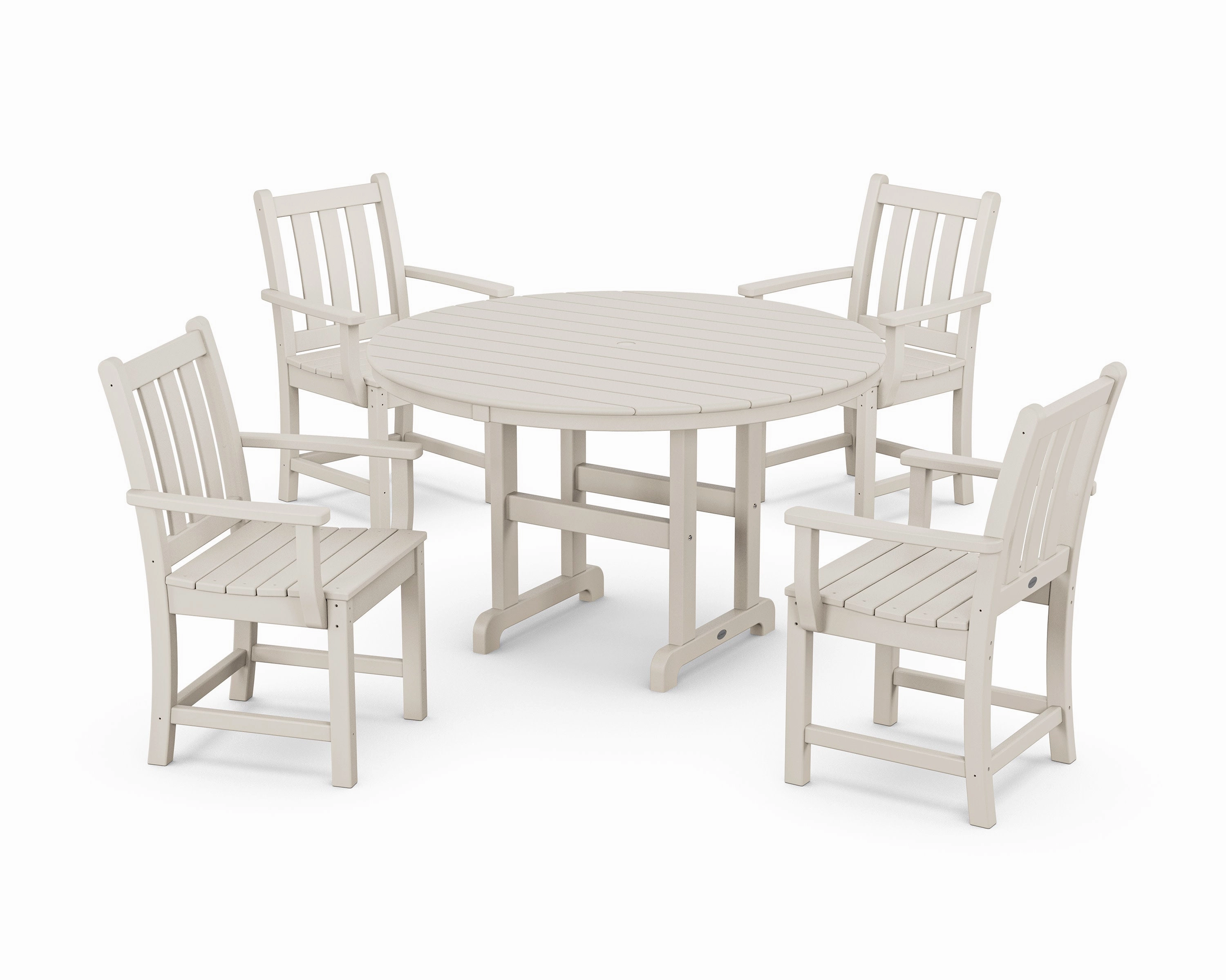 Traditional Garden 5-Piece Round Farmhouse Dining Set
