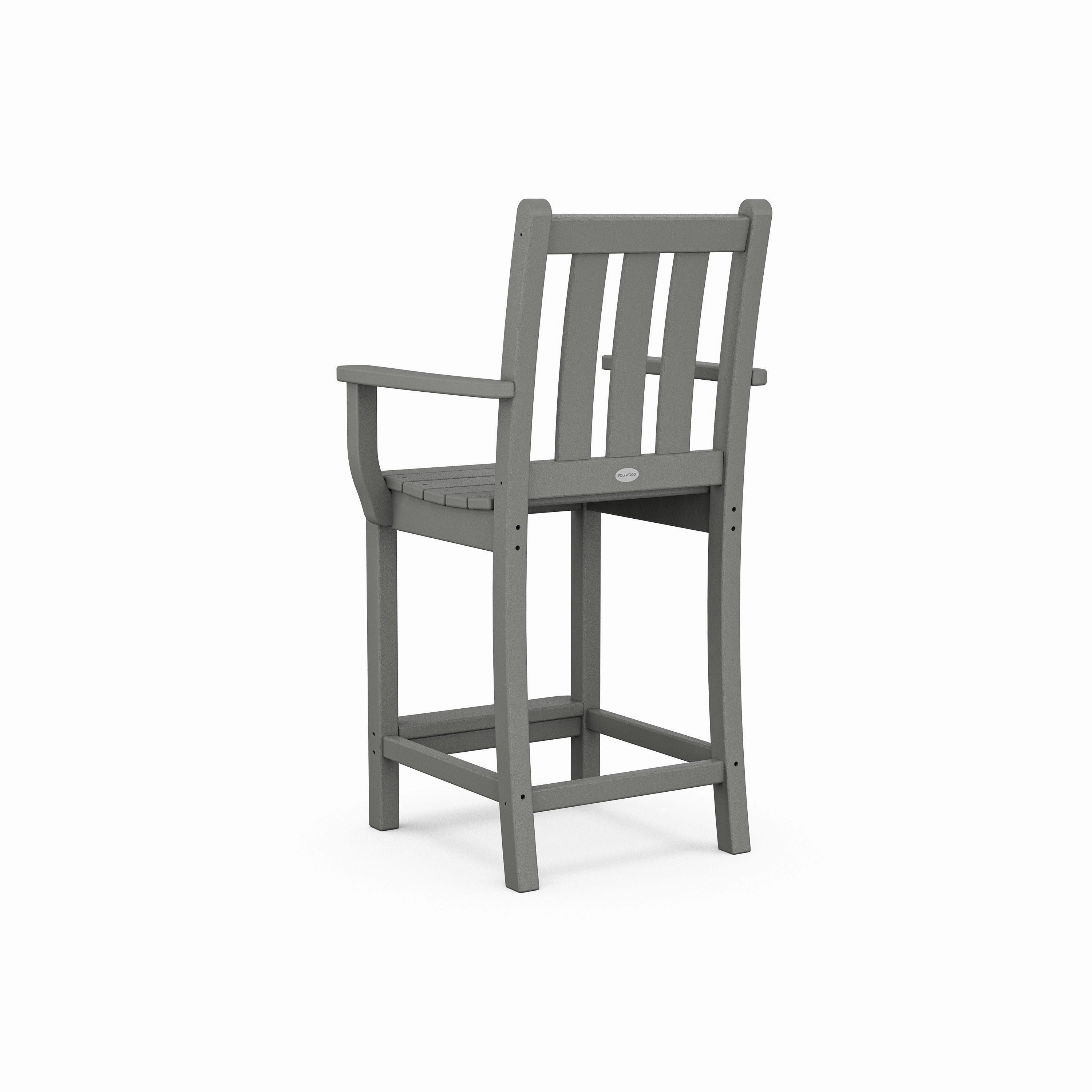 Traditional Garden Counter Arm Chair