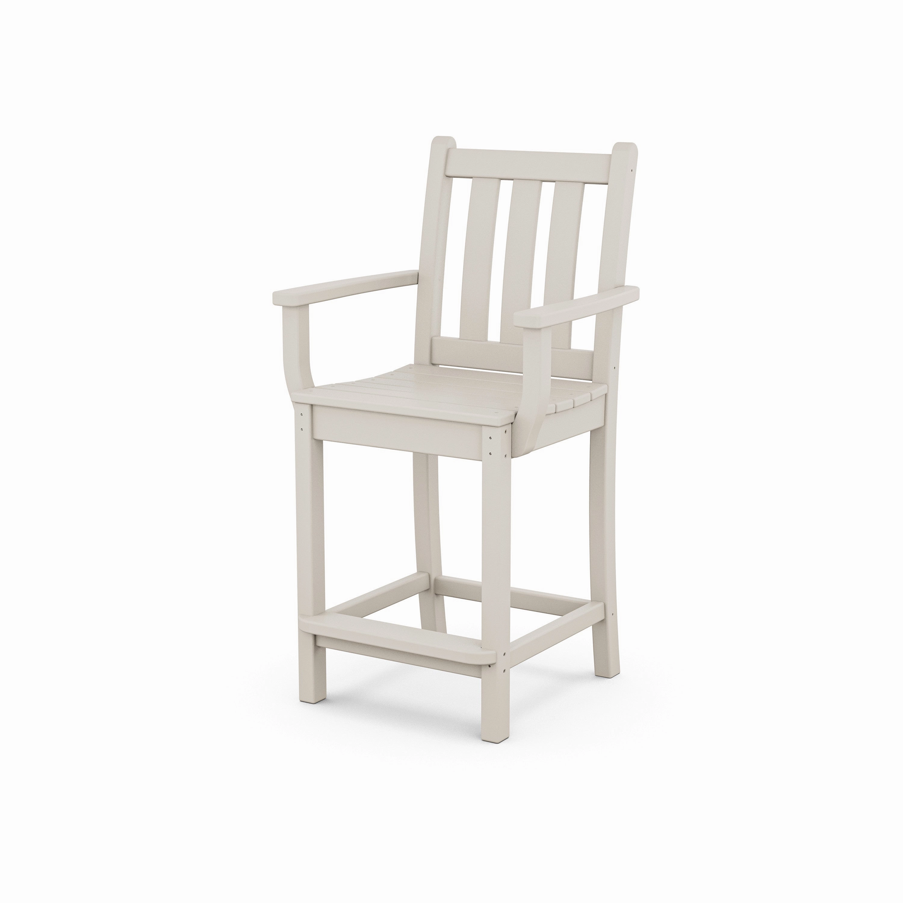 Traditional Garden Counter Arm Chair
