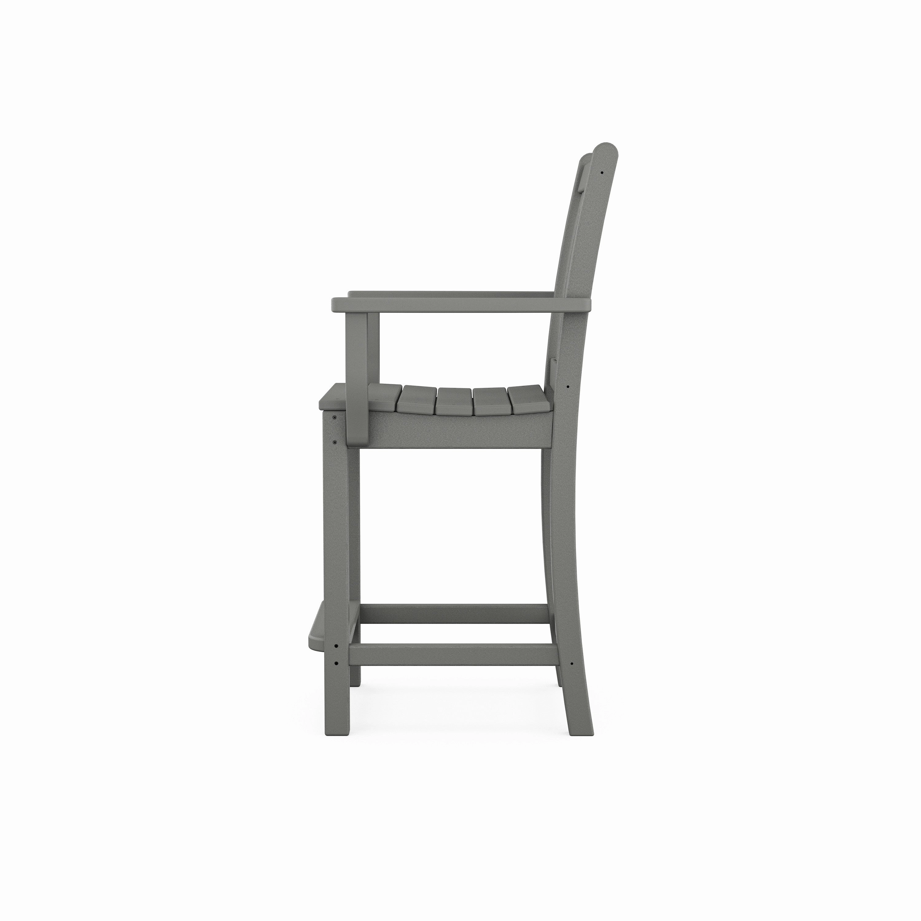 Traditional Garden Counter Arm Chair