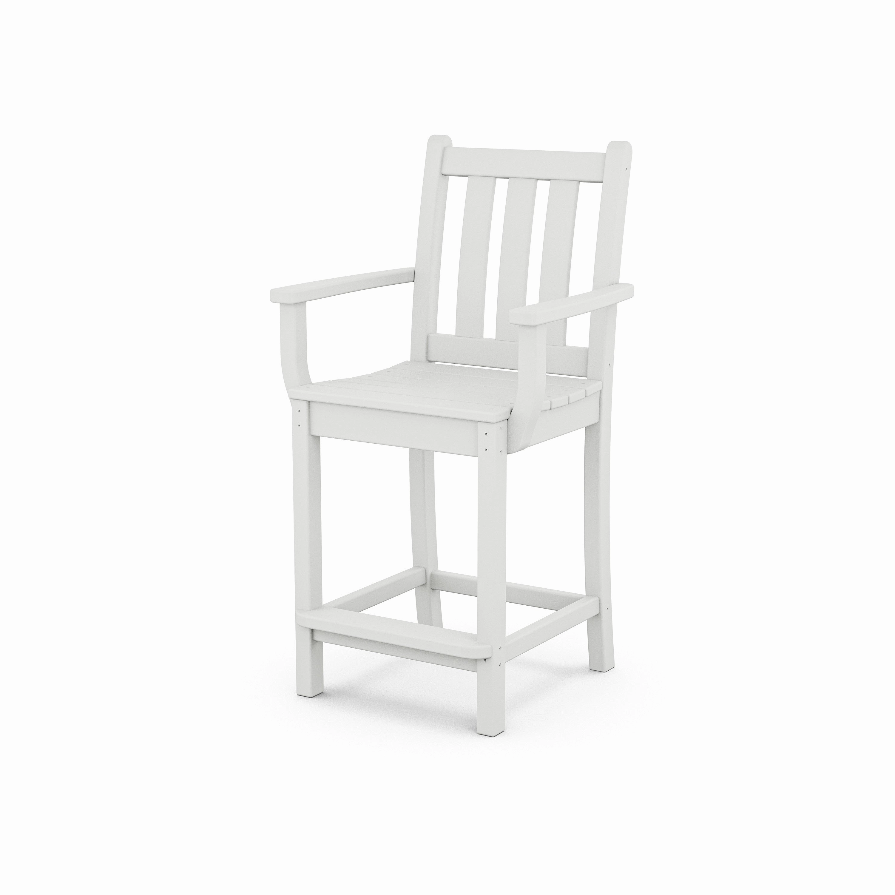 Traditional Garden Counter Arm Chair