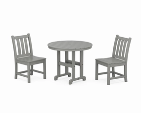Traditional Garden Side Chair 3-Piece Round Dining Setoutdoor patio furniture set