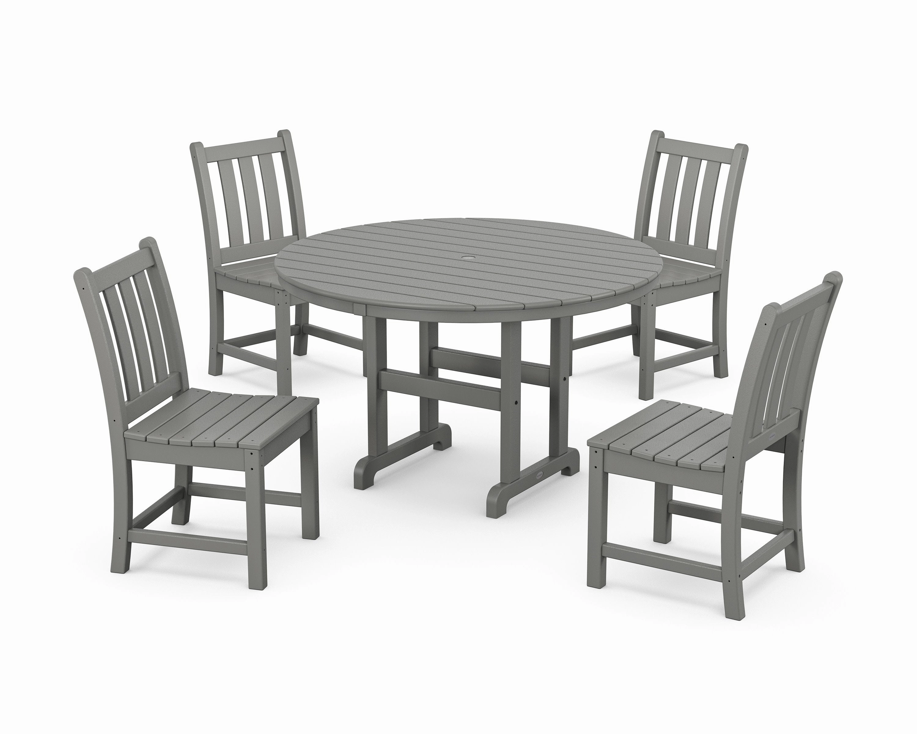 Traditional Garden Side Chair 5-Piece Round Farmhouse Dining Setoutdoor patio furniture set