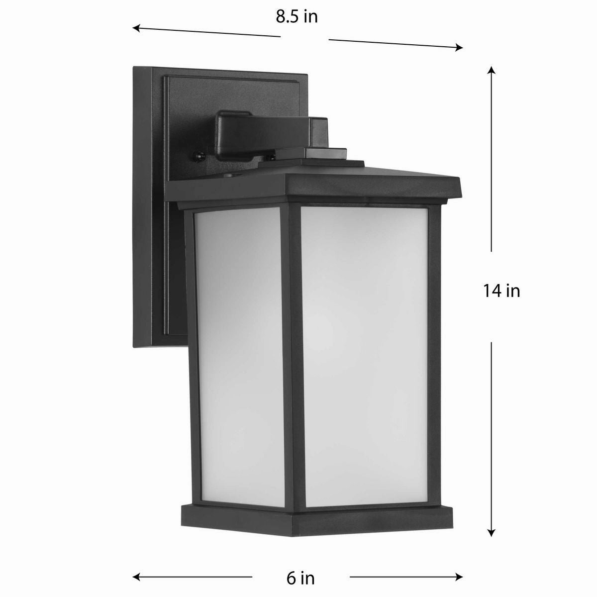 Trafford Non-Metallic Lantern One Light Wall Lantern Black