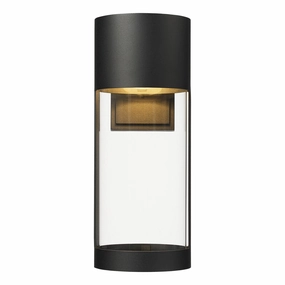 Trefor LED Outdoor Lantern Powder Coated BlackOutdoor wall sconces with motion sensor
