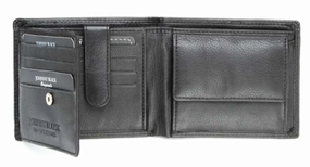 Johnny Black Chicago 8Cc Leather Wallet - Rfid | Black Exclusive Deal Inside