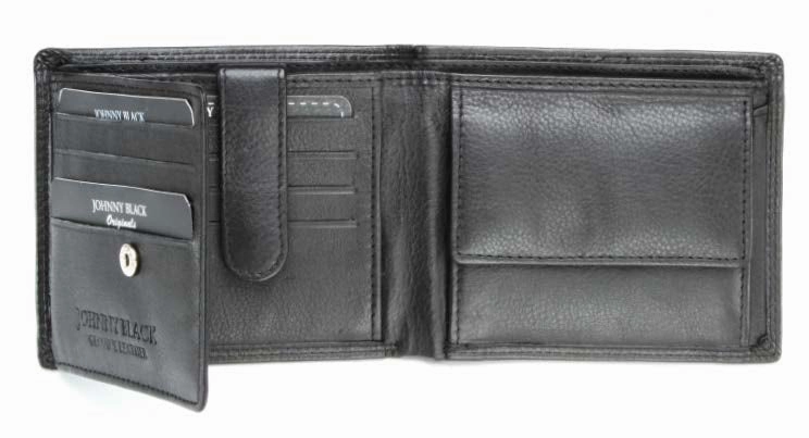 MustHave Gift Ideas Johnny Black Chicago 8Cc Leather Wallet - Rfid | Black