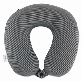 Exclusive Hot Pick Jersey Stripe - Memory Foam Neck Pillow - Black Stripe