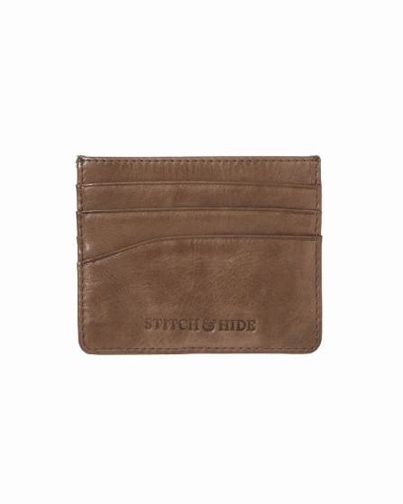 Save Big Today Clearance Event Today Stitch & Hide Leather Clovelly Card Holder Taupe Beige