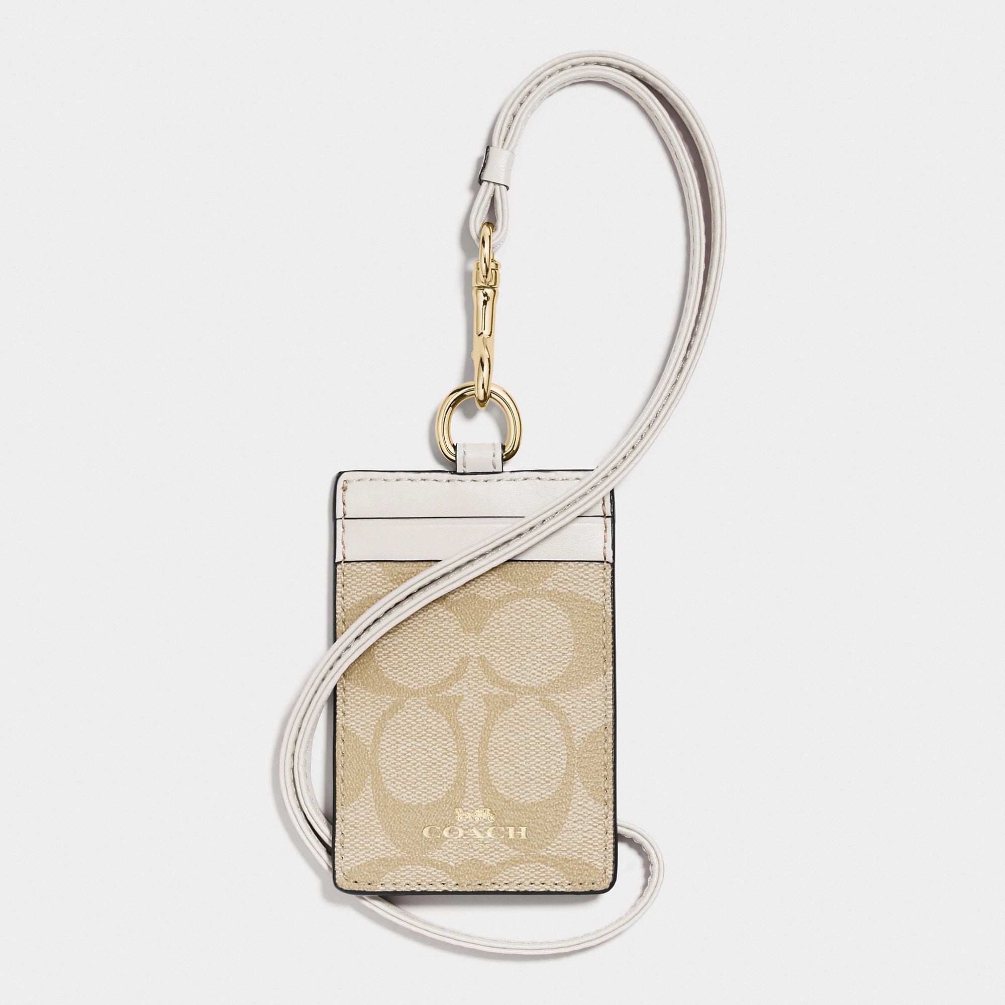 Coach Outlet Id Lanyard In Signature Canvas Exclusive Hot Pick Special Deals Online