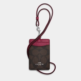 Coach Outlet Id Lanyard In Signature Canvas Price Drop Frenzy