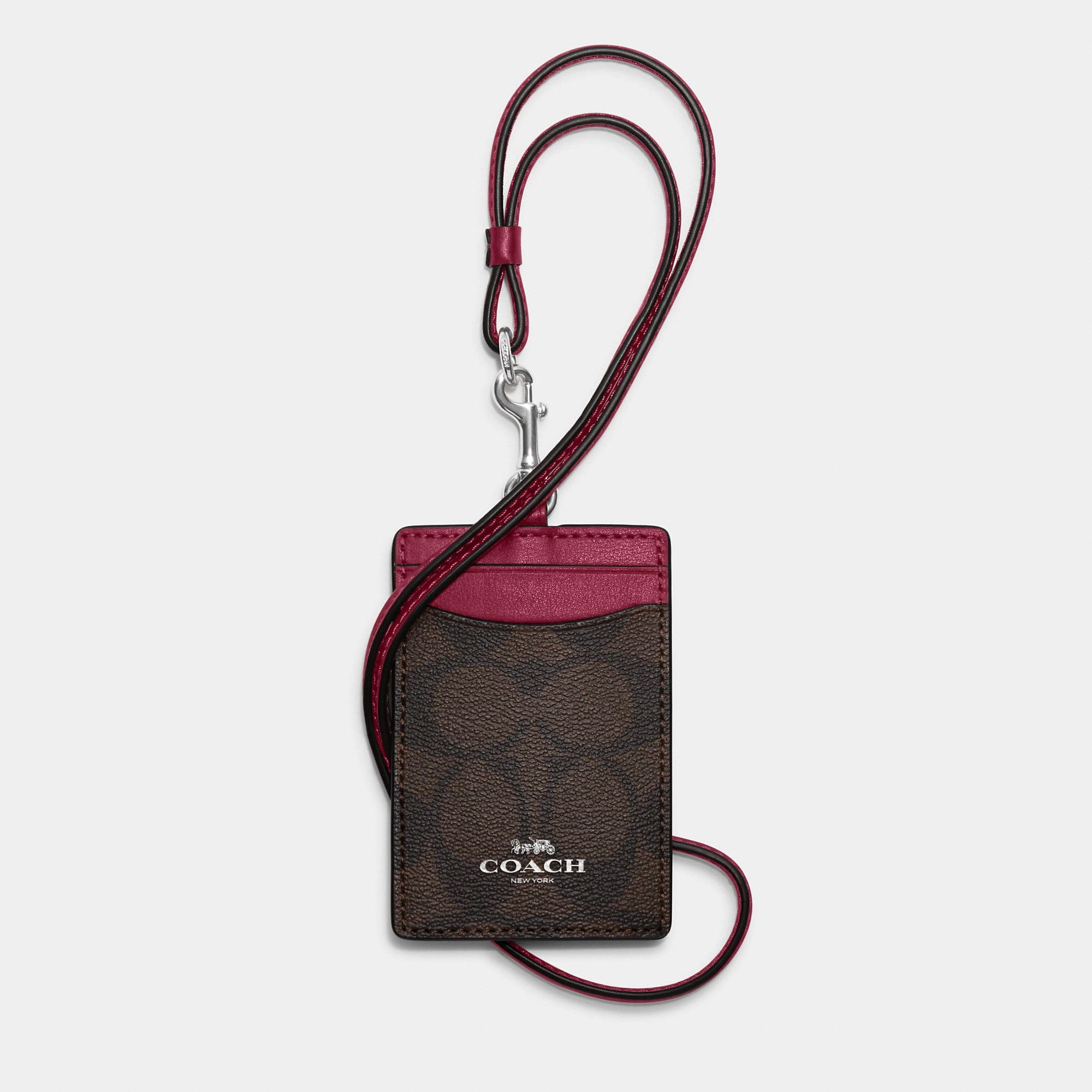Coach Outlet Id Lanyard In Signature Canvas Price Drop Frenzy