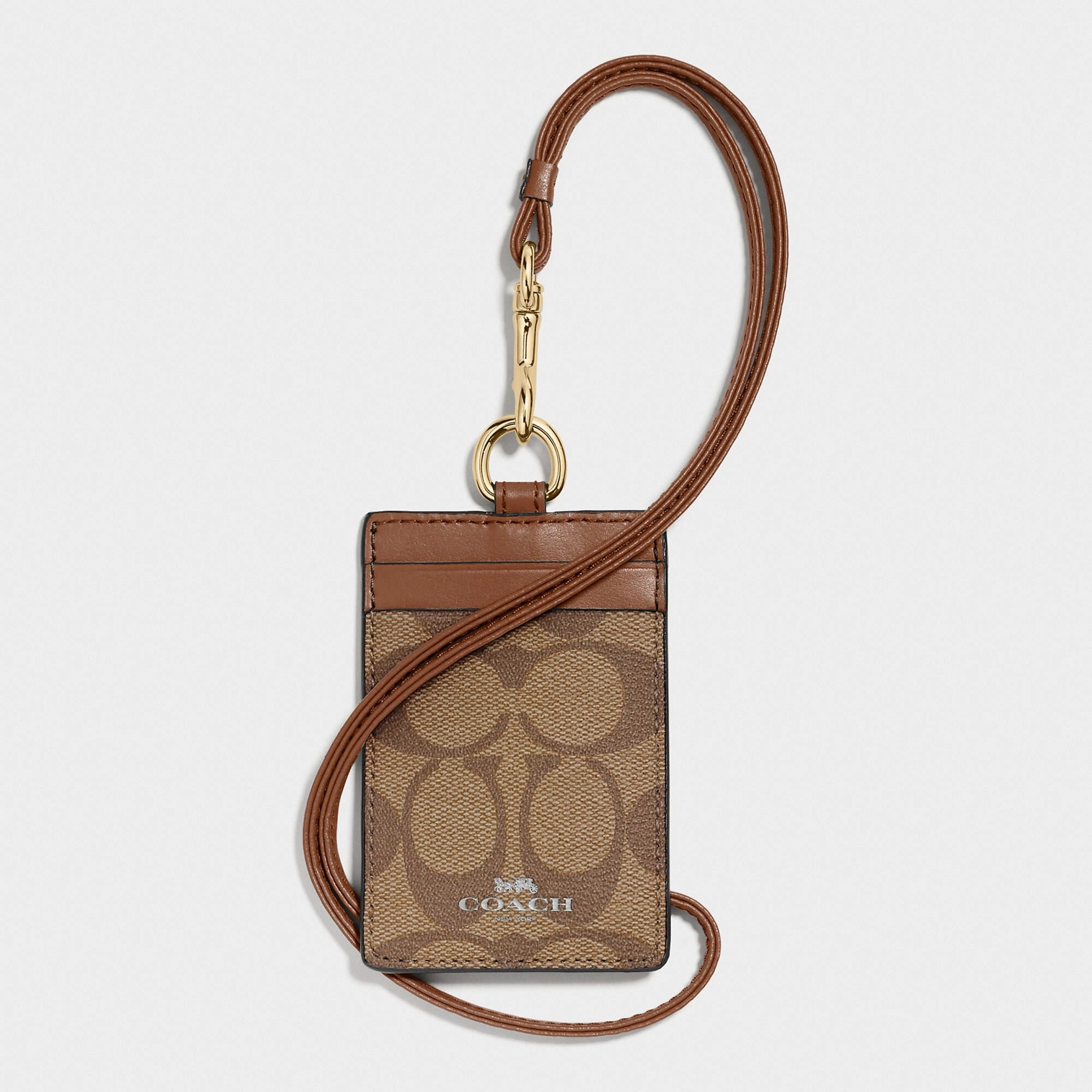 Coach Outlet Id Lanyard In Signature Canvas Special Offer Inside Save More Now