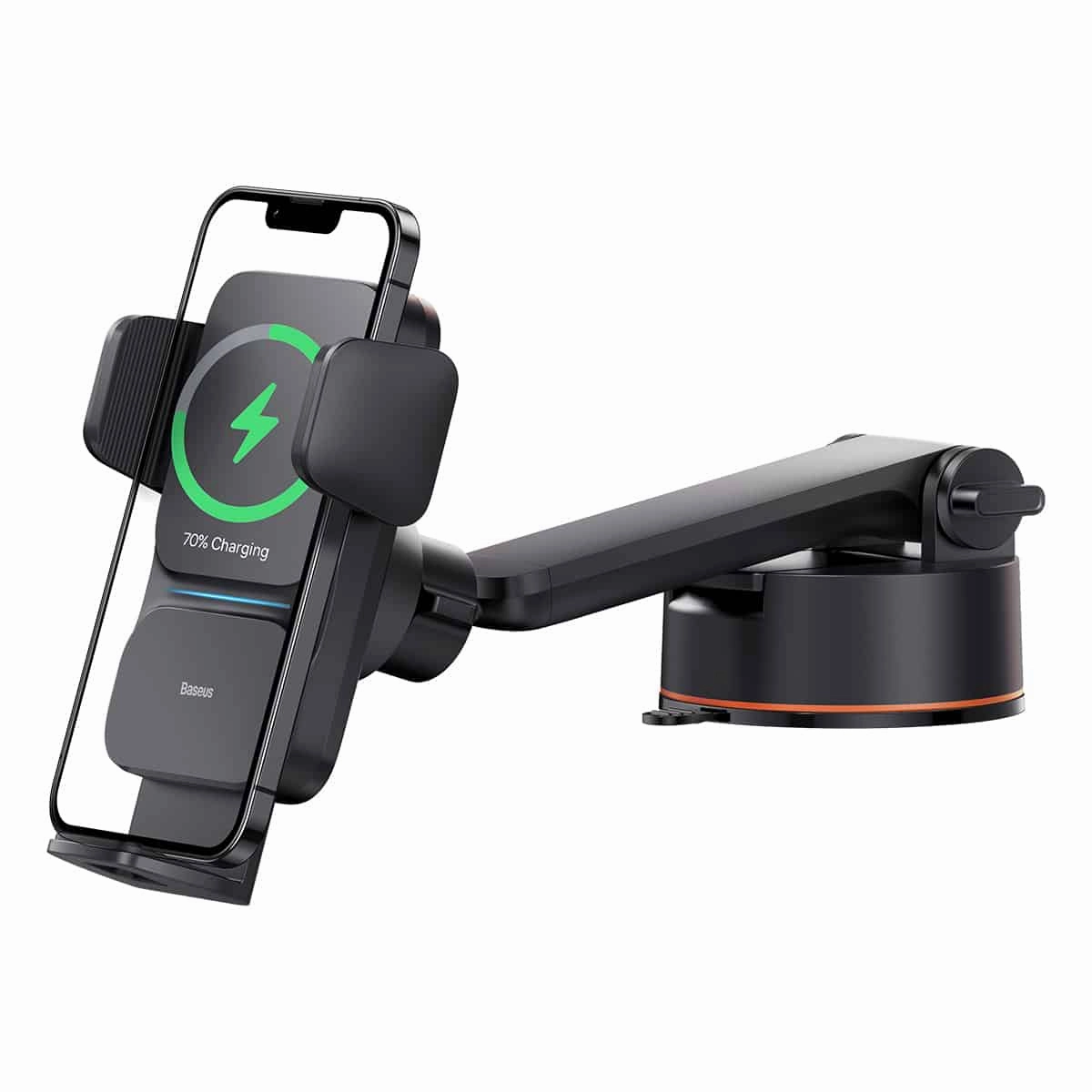 Todays Steal Baseus Wisdom Auto Alignment Car Mount Wireless Charger Qi 15W (Suction Base) Black