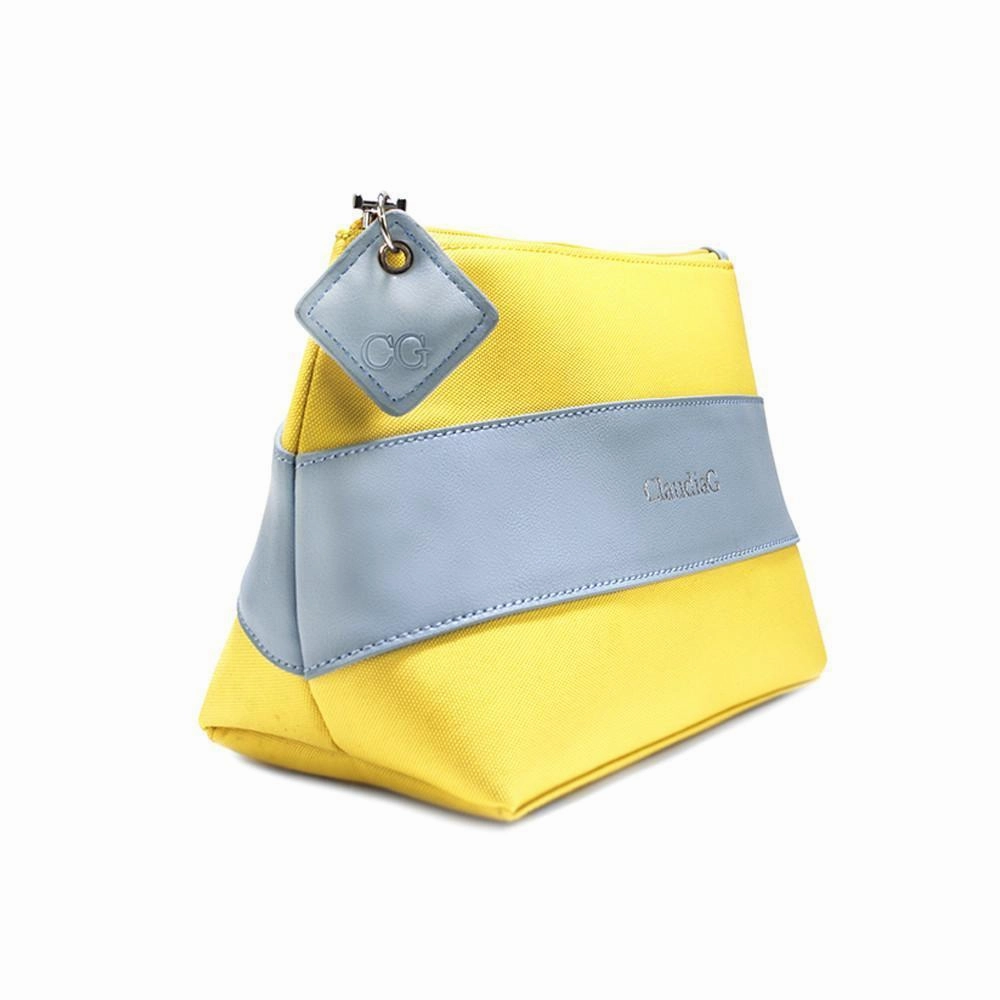 Caludiag Leather Beauty Pouch Yellow Pollen Clearance Alert Now