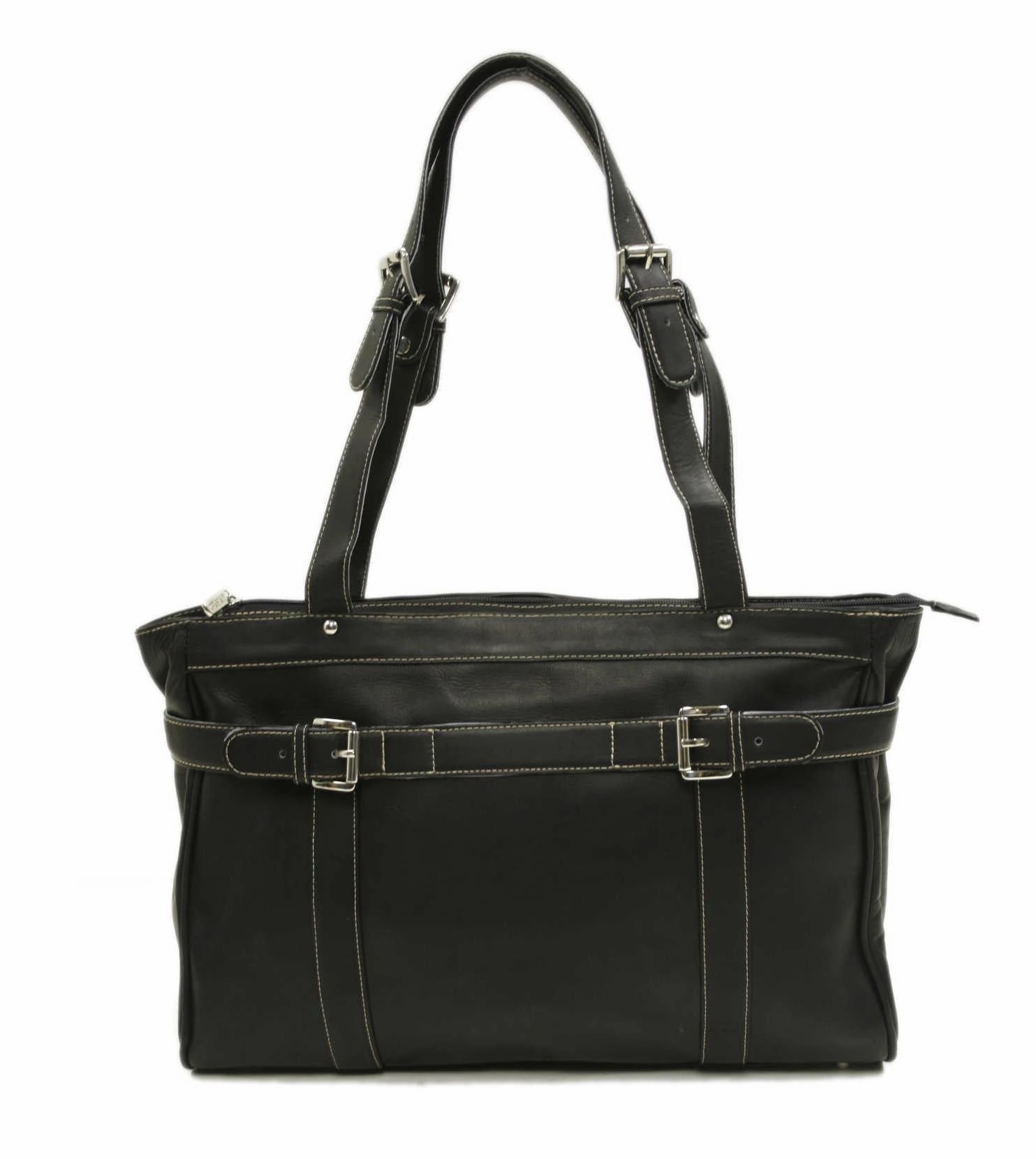 Piel Leather Belted Computer Tote Trending Hot Picks Online Deal Frenzy