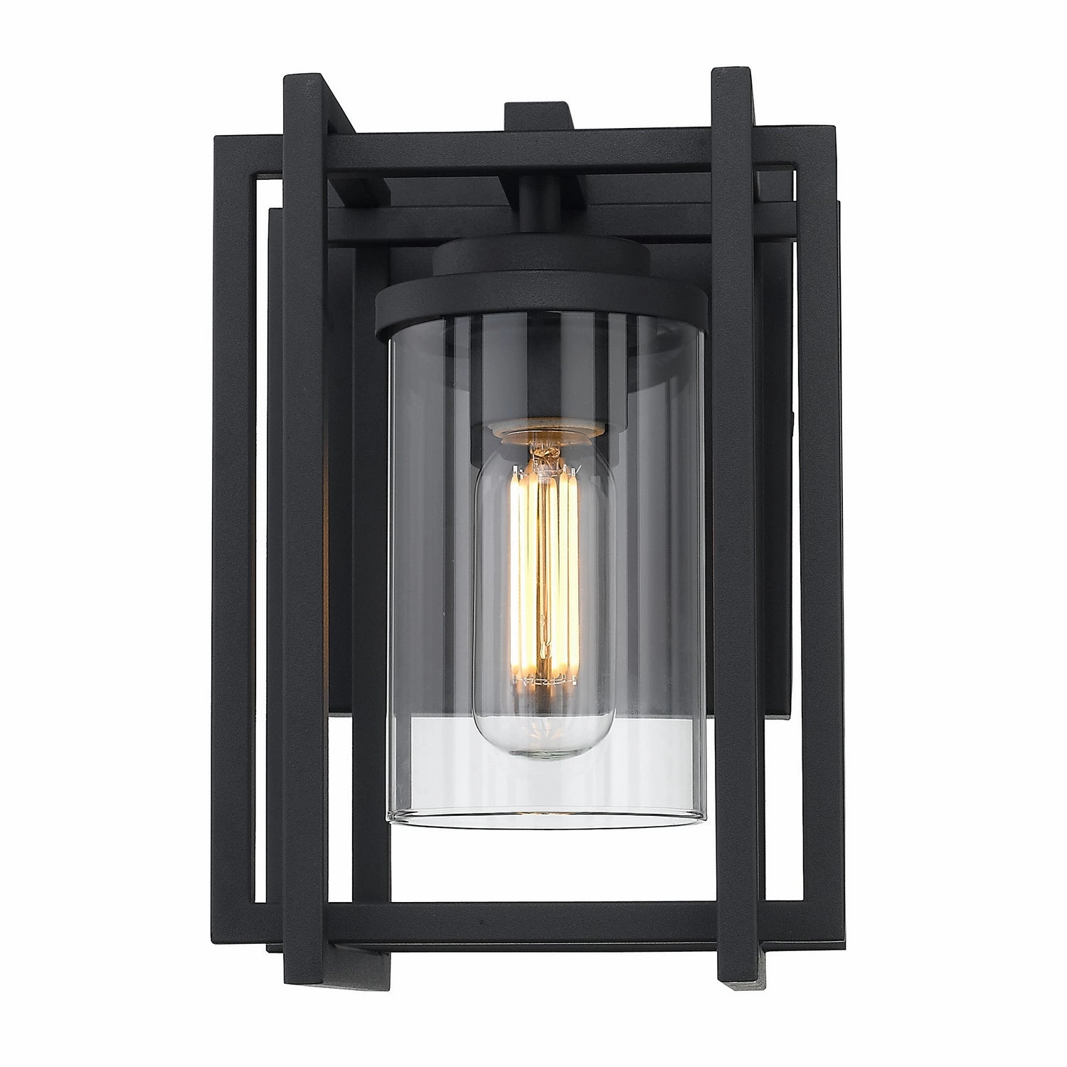 Tribeca One Light Outdoor Wall Sconce Natural Black