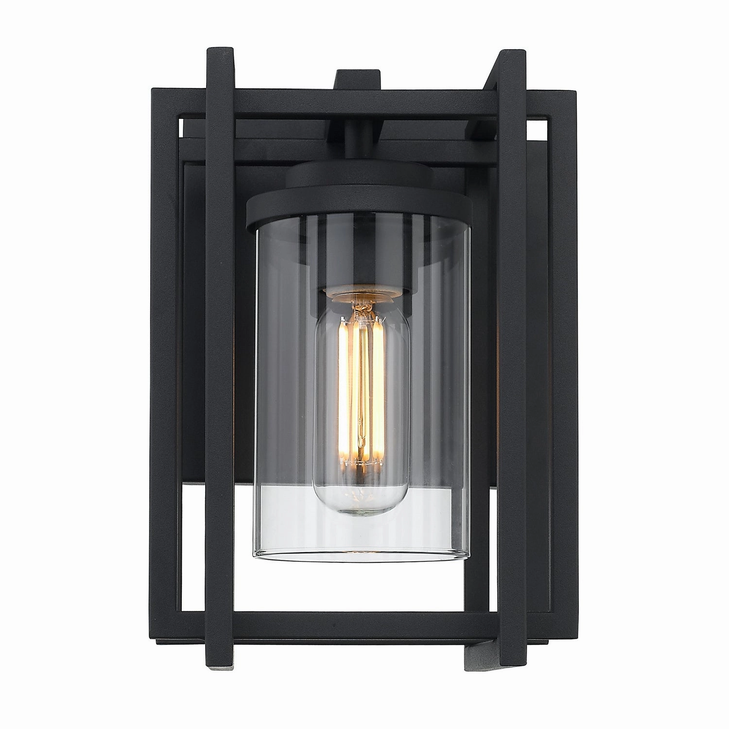 Tribeca One Light Outdoor Wall Sconce Natural Black