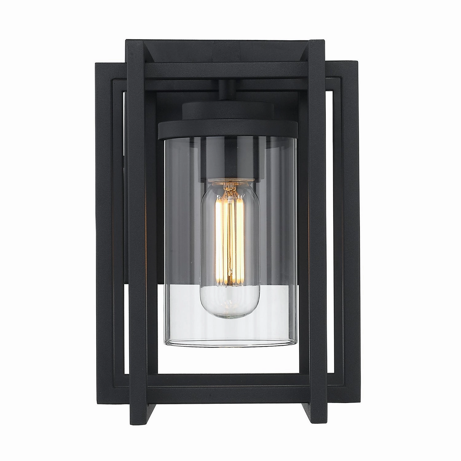 Tribeca One Light Outdoor Wall Sconce Natural Black