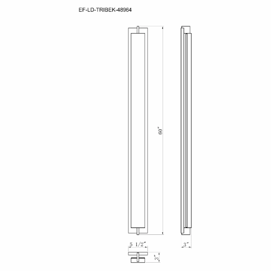 Tribek 60" Outdoor Wall Mount