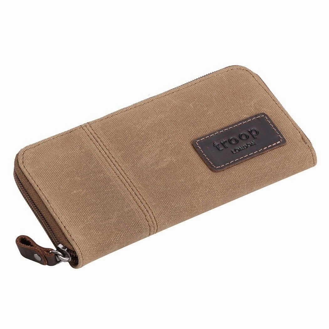 Troop London Accessories Canvas Zip Around Travel Wallet Best Price Online