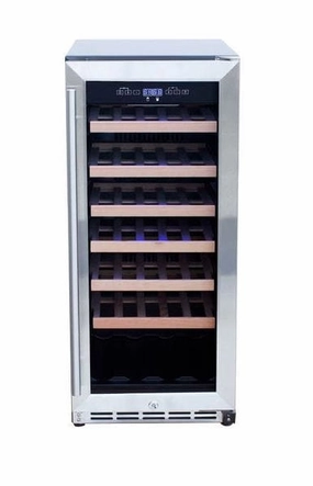 TrueFlame 15" Outdoor Rated Single Zone Wine Cooler AMD-RFR-15W outdoor beverage cooler with wheels