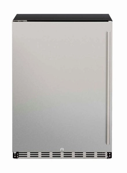 TrueFlame 24-inch 5.1 Cu.ft Outdoor Rated Fridge AMD-RFR-24S outdoor beverage cooler with wheels