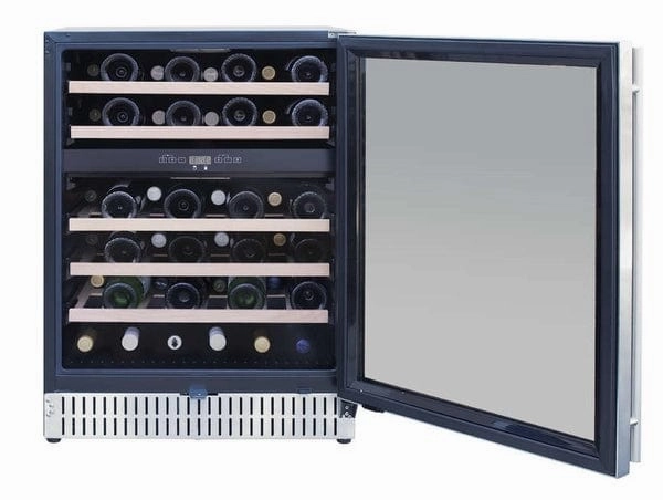 TrueFlame 24" Outdoor Rated Dual Zone Wine Cooler AMD-RFR-24WD