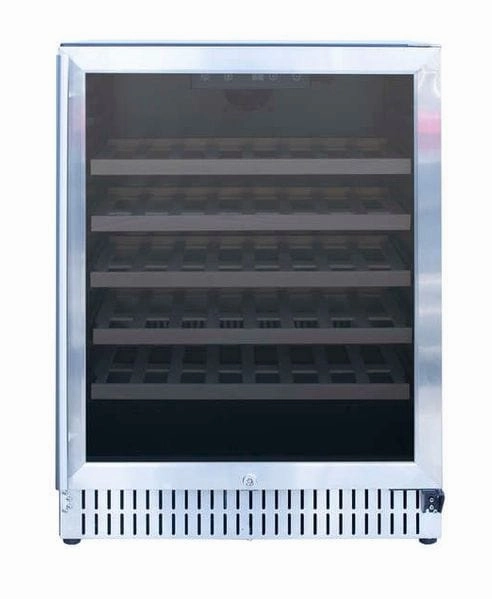 TrueFlame 24" Outdoor Rated Single Zone Wine Cooler AMD-RFR-24W outdoor beverage cooler with wheels