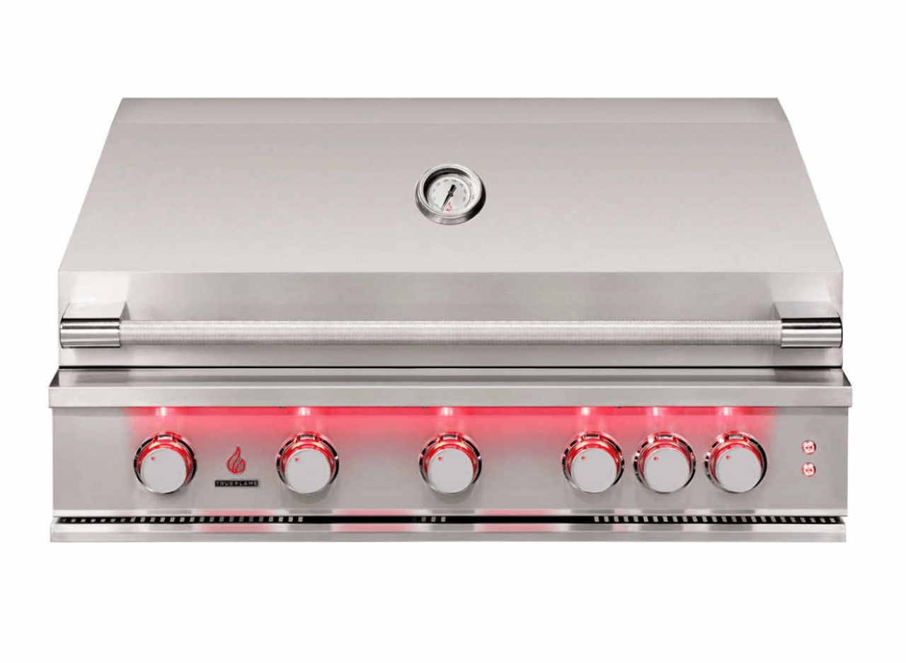 TrueFlame 40" 5 Burner Built-In Gas Grill TF40 large capacity charcoal BBQ grills