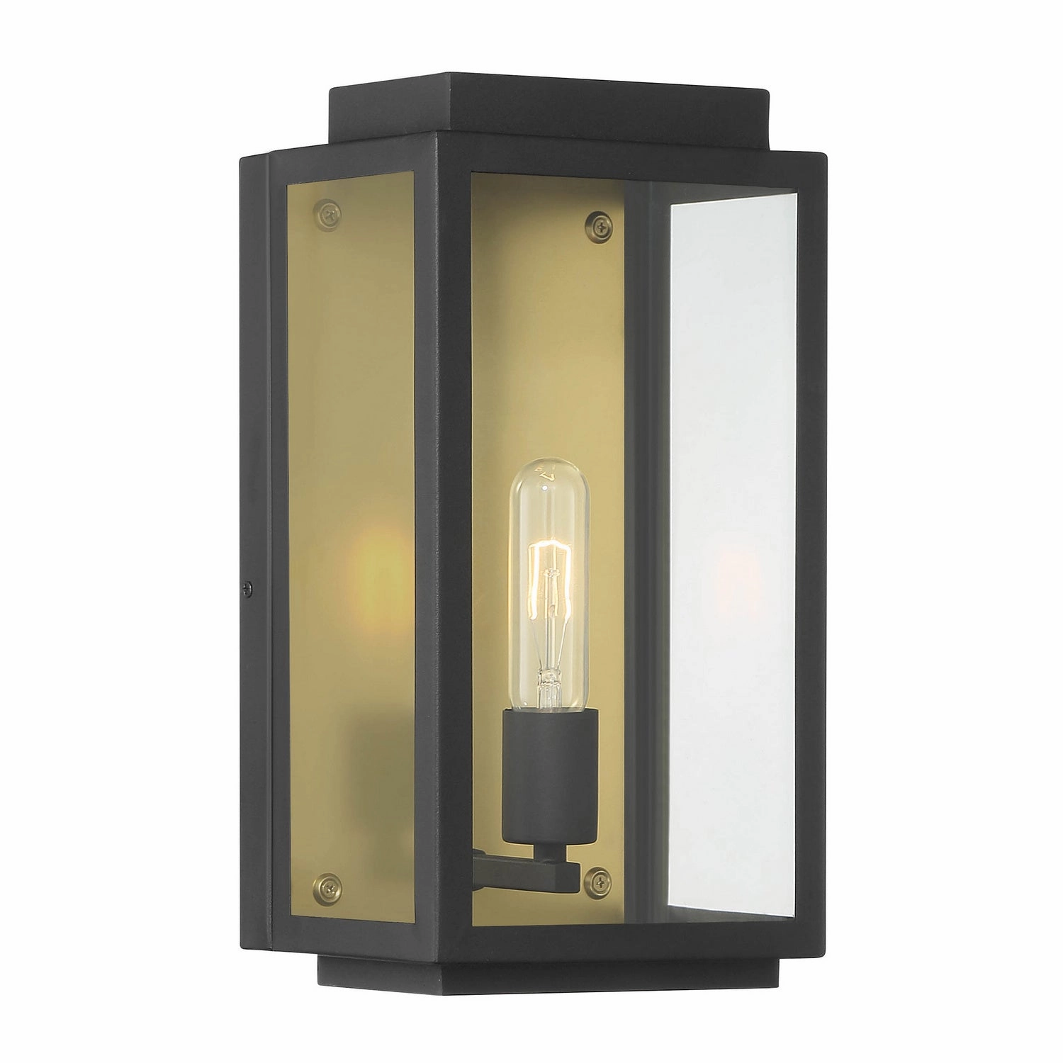 Twilight One Light Wall Lantern Black