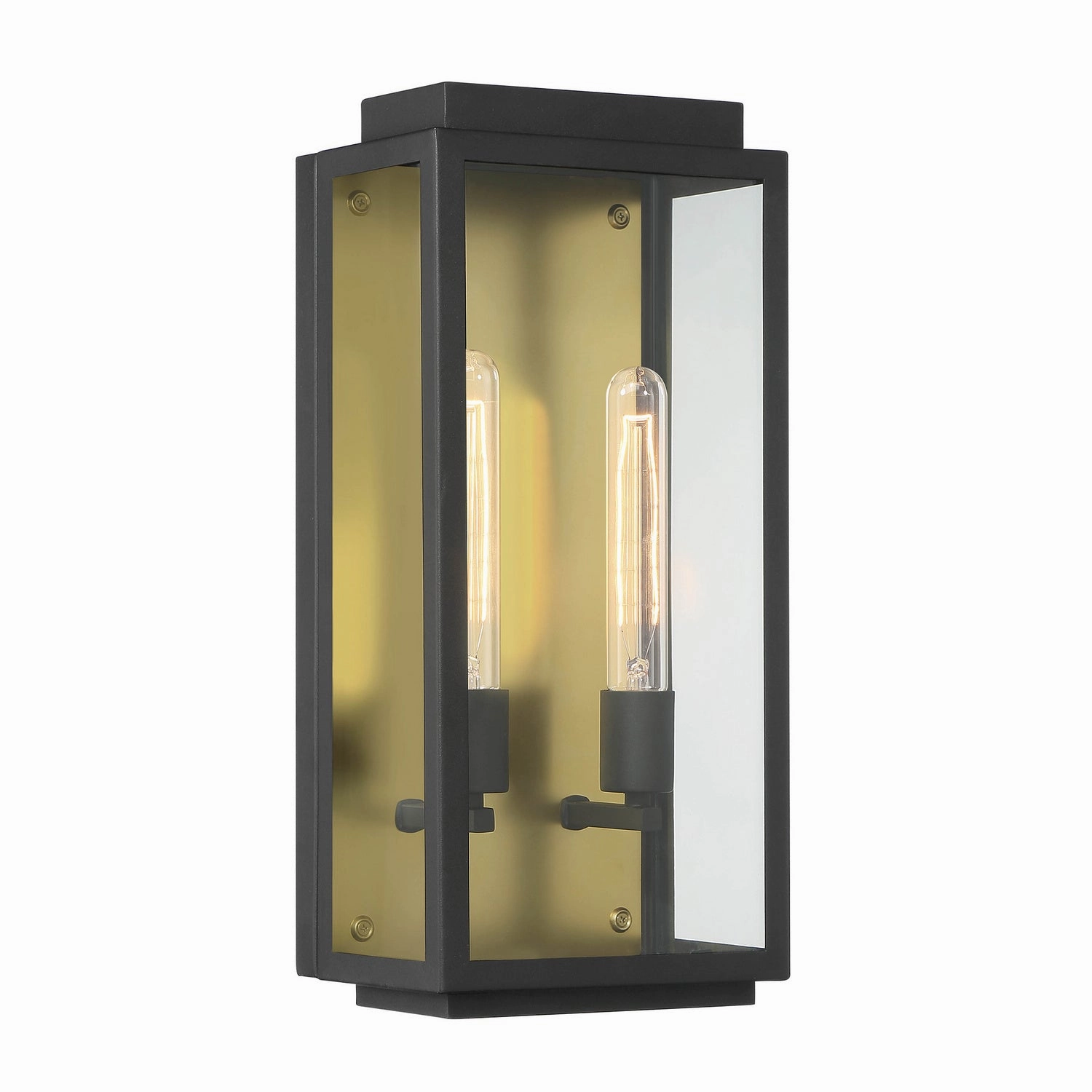Twilight Two Light Wall Lantern Black